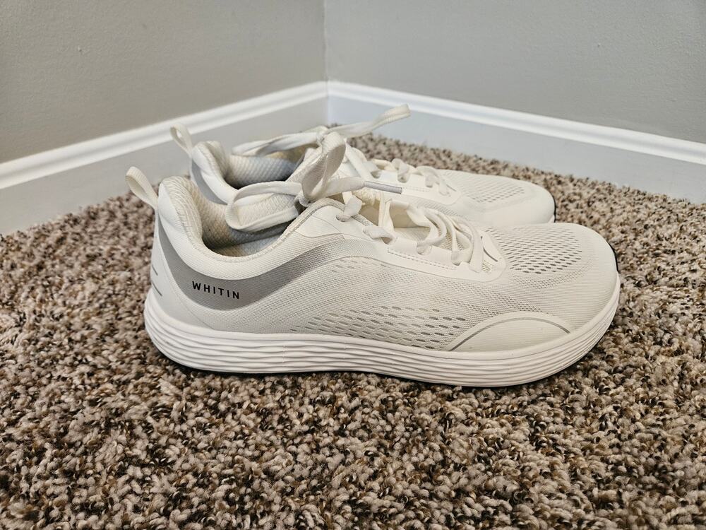 WHITIN Sneakers EU 45 US Men’s 11-11.5 White Gray Athletic Shoes + Flat Socks